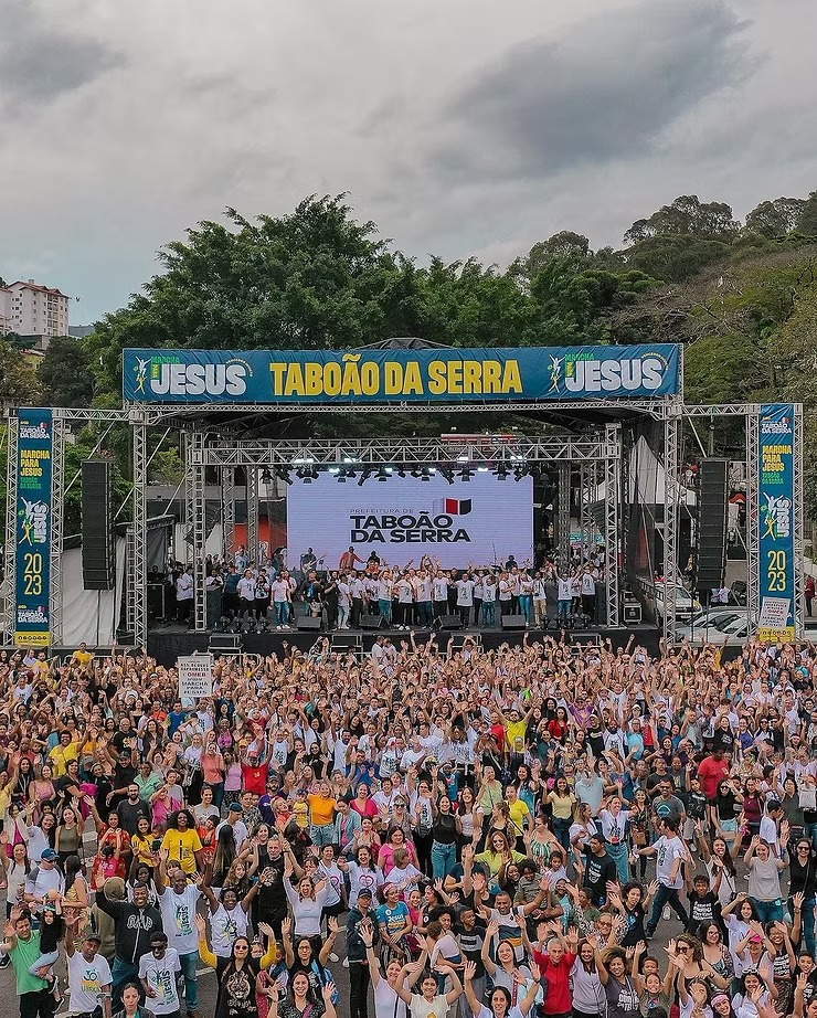 Foto da reportagem Marcha para Jesus de Taboão da Serra será no feriado de 7 de setembro com grandes nomes da música gospel